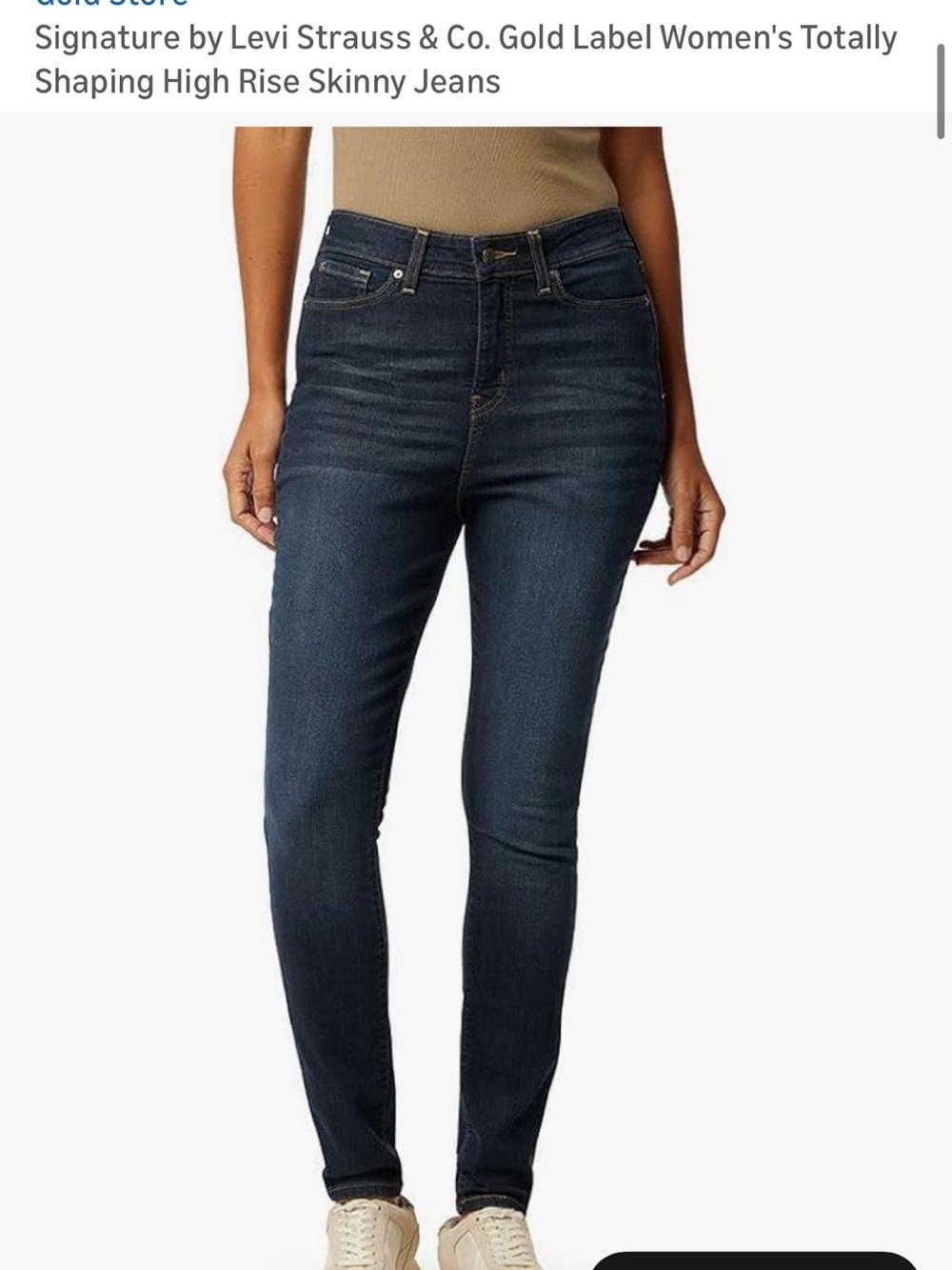 Signature by Levi Strauss Indigo Ankle Crop Jeans brand new